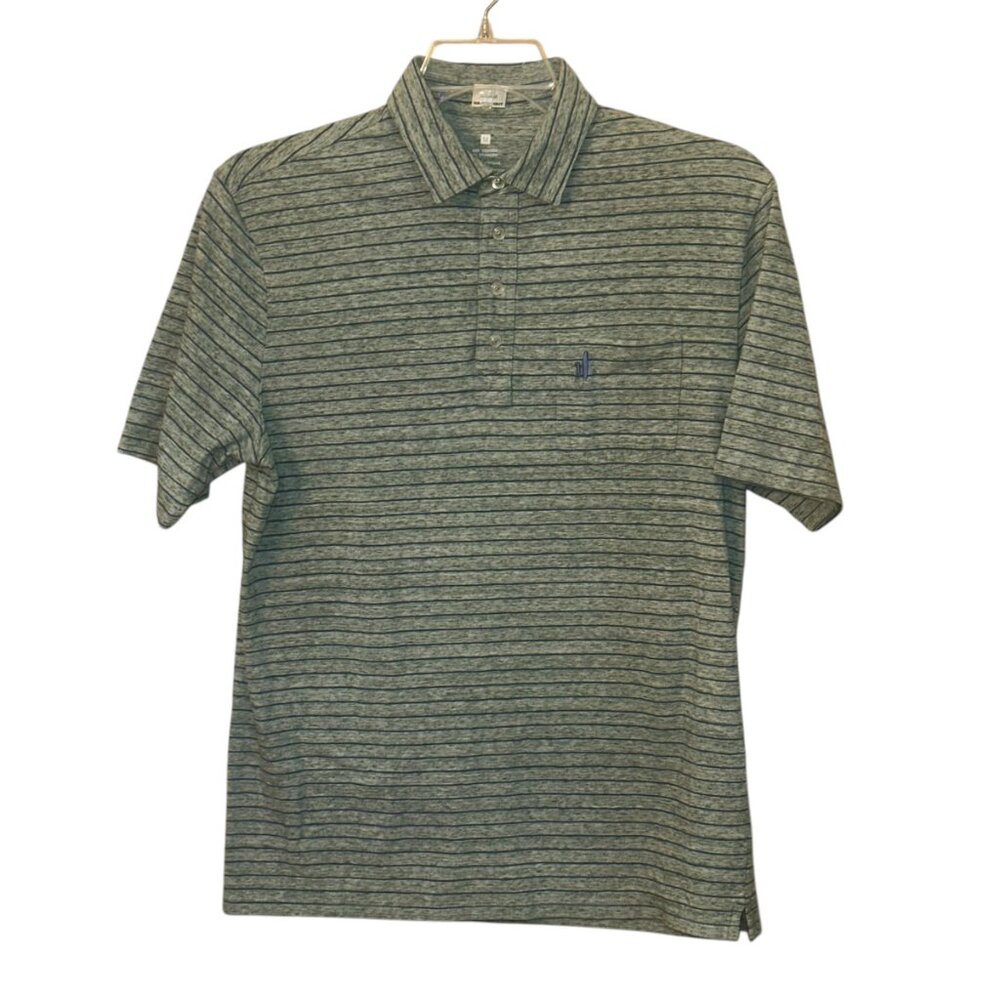 Johnnie-O Neese Golf Short Sleeve Polo Shirt Kiwi Medium Collar Button Casual